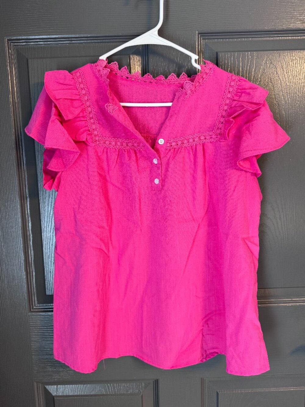 Women's pink short sleeve shirt, XL